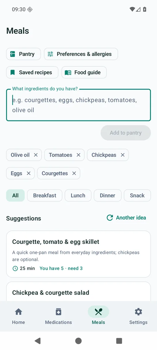 Meal assistant with your pantry